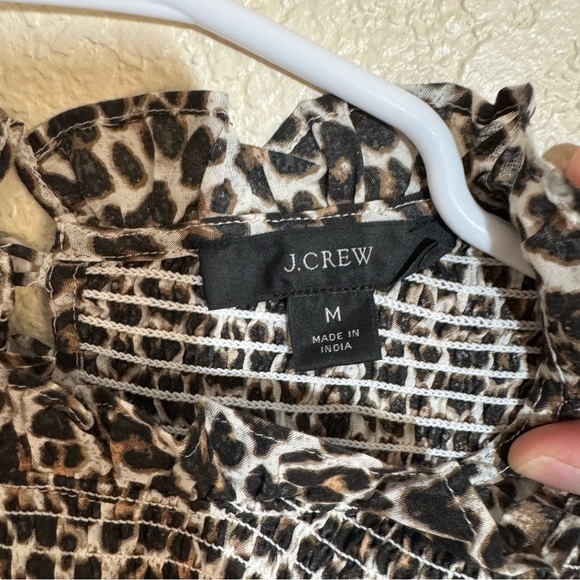 J.Crew Smocked Chest Button-Back Top Size Medium - Picture 2 of 5